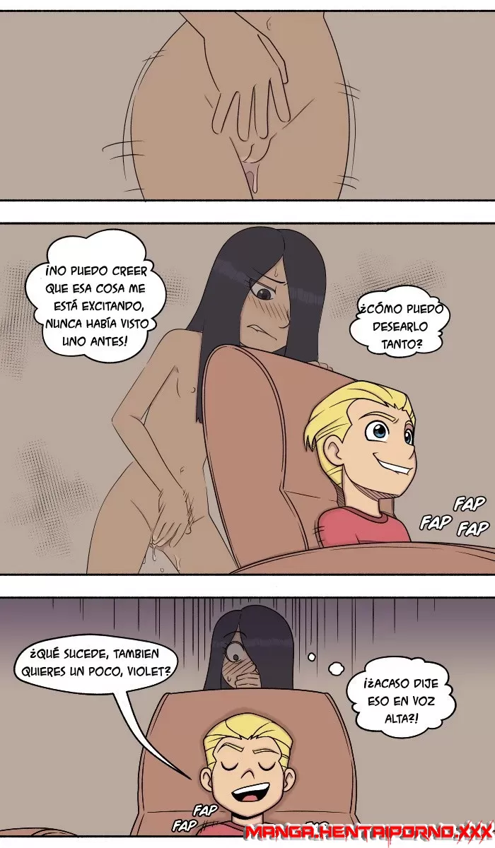 Violeta ayuda a su hermano a correrse-Los increíbles -Los Increibles