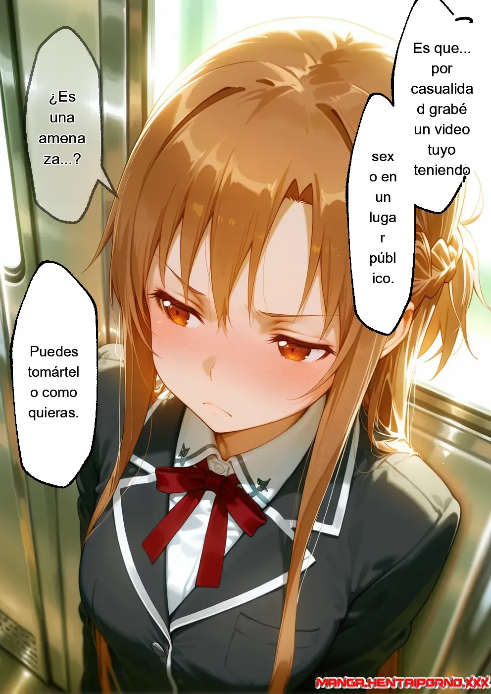 Acoso sexual en el tren (Sword Art Online) - Sword Art Online - comics porno